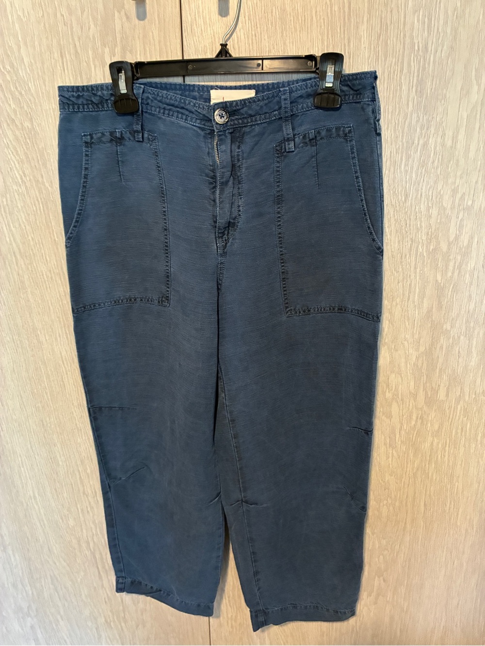 Anthropologie Indigo Blue High-Rise Cropped Pants
